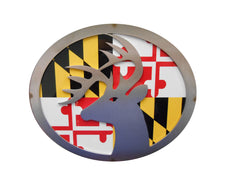 Deer w/Maryland Flag Hitch Cover