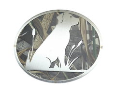 Lab w/Camo Hitch Cover