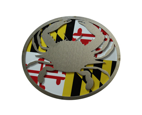 Crab w/Maryland Flag Hitch Cover