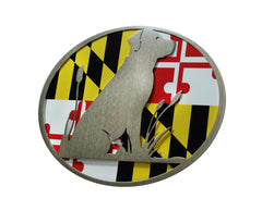 Lab w/Maryland Flag Hitch Cover